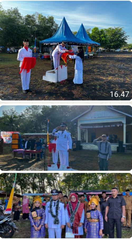 Semangat Kemerdekaan, Pejabat Kepala Desa Sukamaju  Gelar Upacara Bendera Peringatan HUT RI Ke-80 Tahun 2025